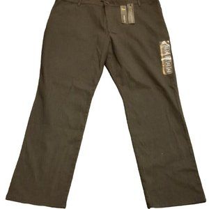 Lee Women's Relaxed Fit Size 20 Straight Leg Pant Mid Rise Charcoal Heather